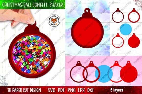 3D SVG Christmas Ball Confetti Shaker Review