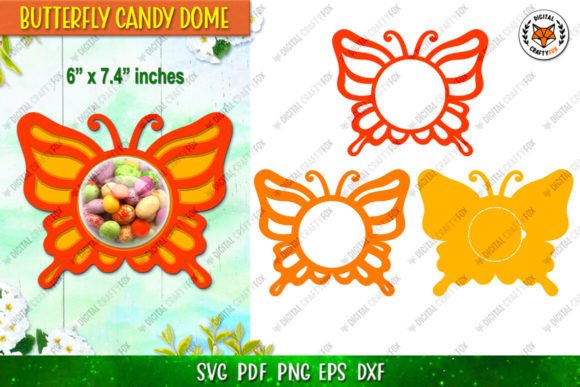 Butterfly Candy Dome Holder SVG