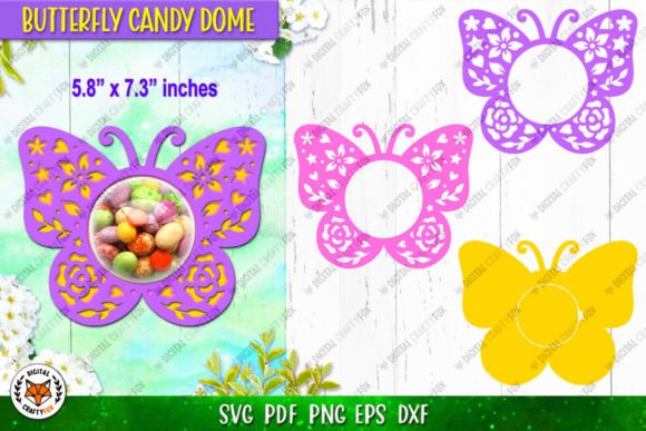 Butterfly Candy DomeHolder DIY: 3D SVG Animals
