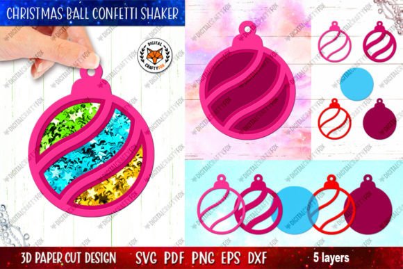 Christmas Ball Confetti Shaker DIY: A 3D SVG Review