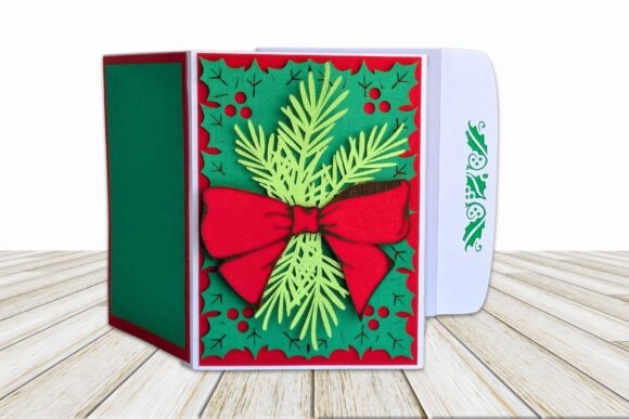 Christmas Bouquet Pop Up Card: 3D SVG for Pop-Up Cards