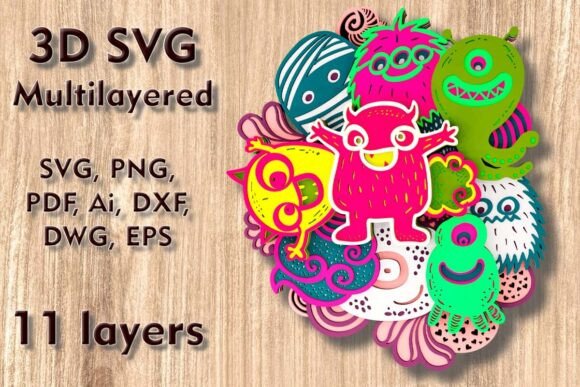 Cute Monsters 3D SVG: A Designer's Review