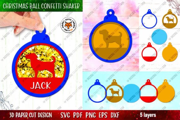 Dog Christmas Ball Confetti Shaker 3D SVG Review