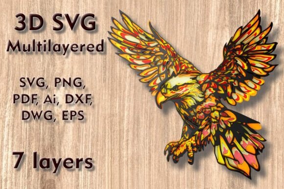Eagle Laser Cutting File for Bold Wall Decor
