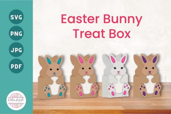 Easter Bunny Treat Box 3D SVG