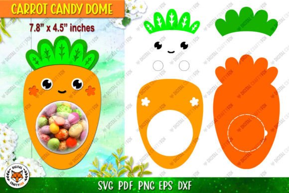 Easter Carrot Candy Dome Holder SVG
