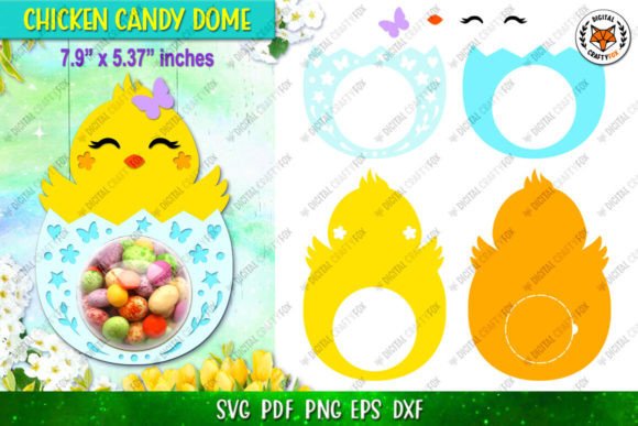 Easter Chicken Egg Candy Dome Holder