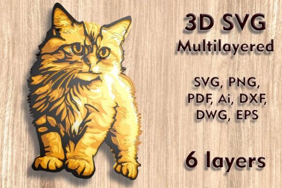 Ginger Cat 3D SVG: A Designer's Review for Layered Projects