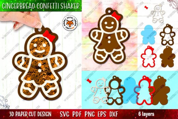 Gingerbread Girl Confetti Shaker SVG Review
