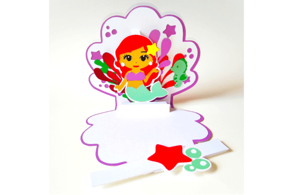 Mermaid Pop-Up Card: 3D SVG for Fantasy And Fairy Tales
