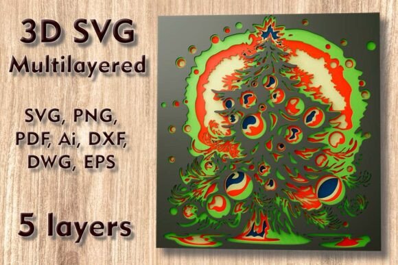 Review: 3D SVG Tree for Laser Cutting & Winter Christmas