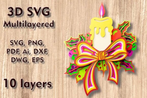 Winter Christmas Laser Cutting: A Candle SVG Review