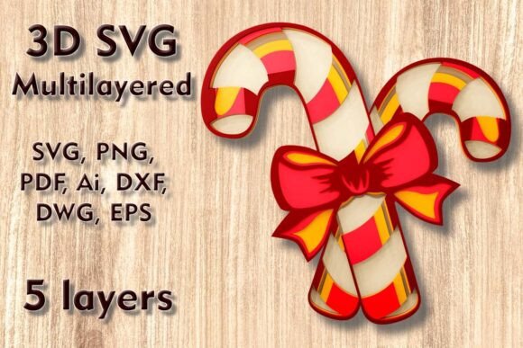 Winter Christmas Laser Cutting: Candy 3D SVG Review